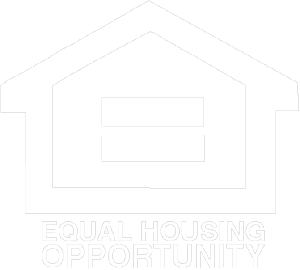 Equal Housing Opportunity logo featuring an equal sign inside a house silhouette.